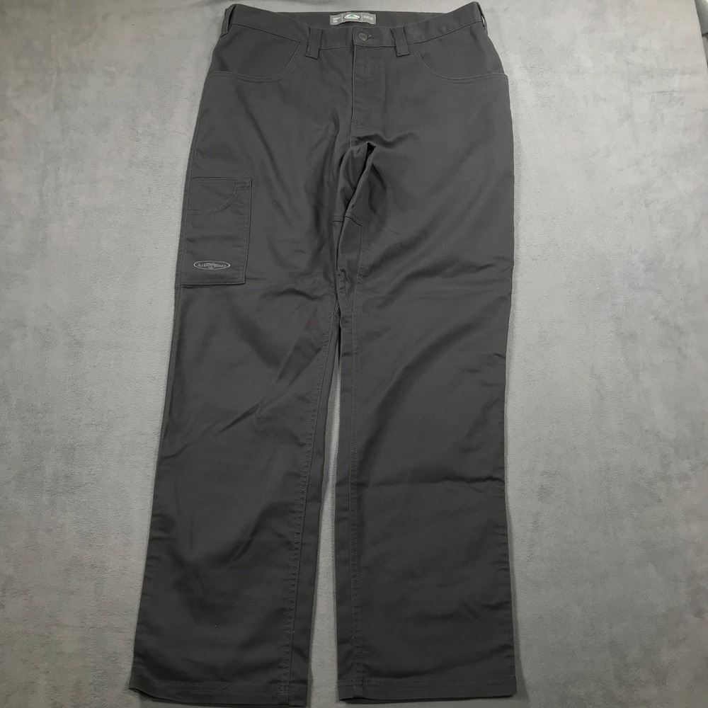 Arborwear Work Pants Mens 36x32 Gray Canvas Utility Straight Leg Carpenter